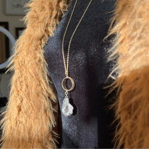 Gold Geode Necklace